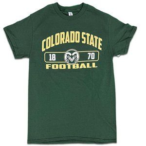 Green CSU Rams Unisex Football T-Shirt By CI Sport Sz M